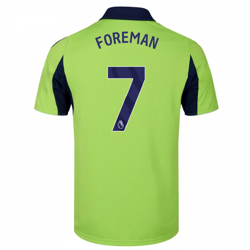 Danxenレディースティア・フォアマン#7グリーン ネイビー ホワイトアウェイシャツ2025/26ジャージーユニフォーム