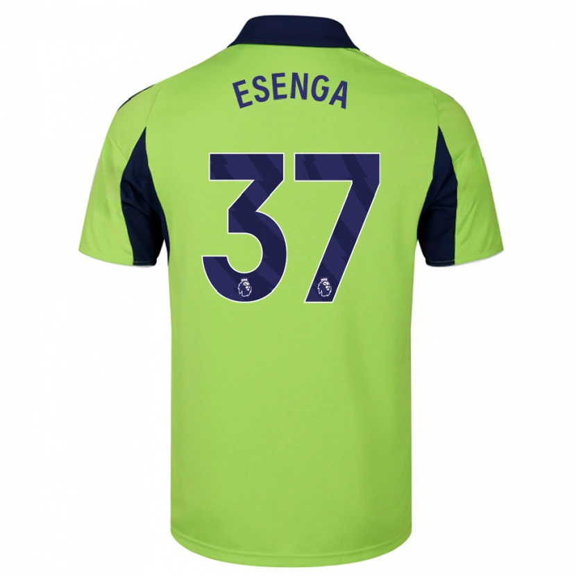 DanxenレディースJonathan Esenga#37グリーン ネイビー ホワイトアウェイシャツ2025/26ジャージーユニフォーム