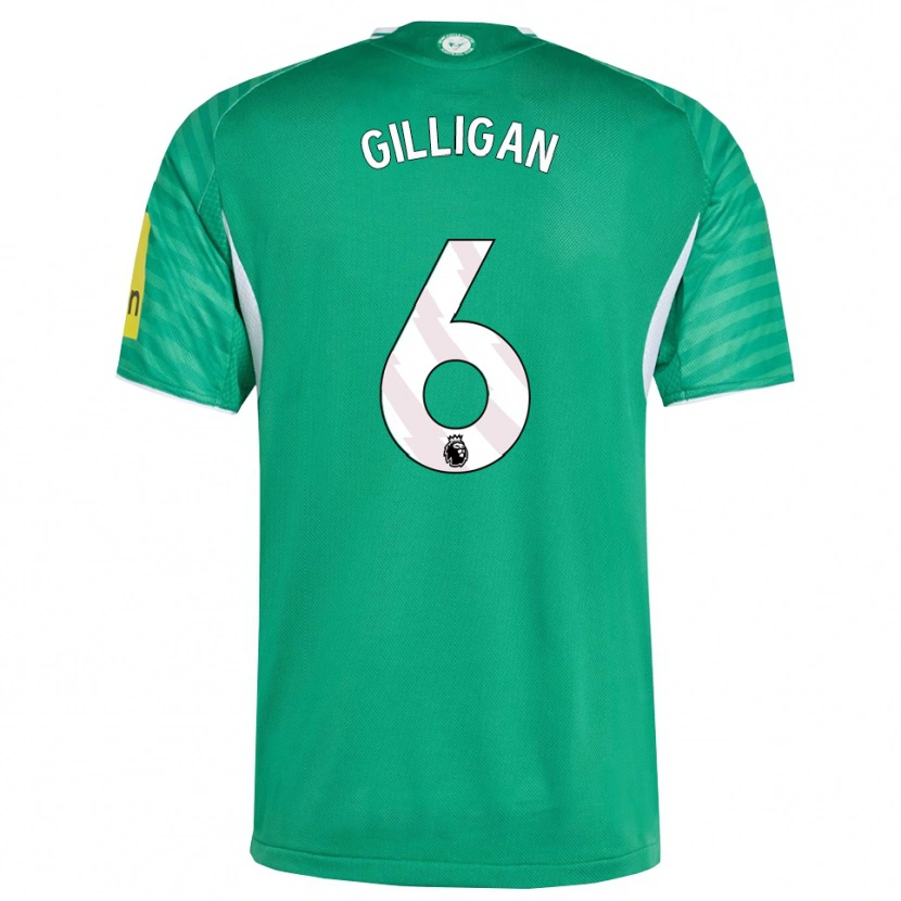 DanxenレディースLuke Gilligan#6グリーン ホワイトアウェイシャツ2025/26ジャージーユニフォーム