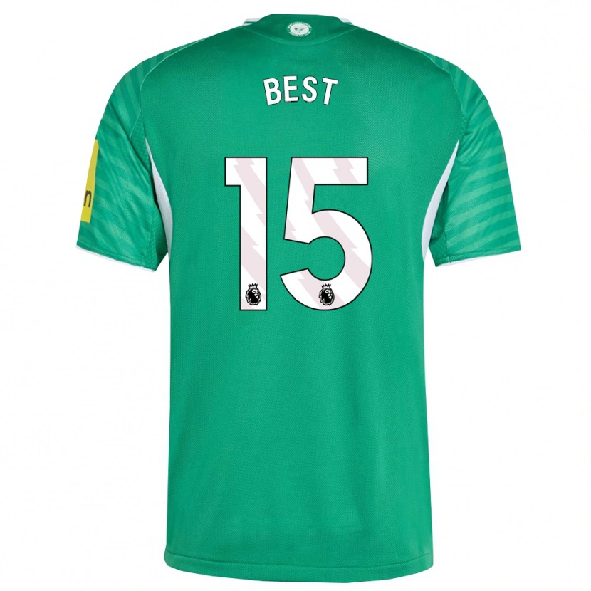 DanxenレディースOliver Best#15グリーン ホワイトアウェイシャツ2025/26ジャージーユニフォーム