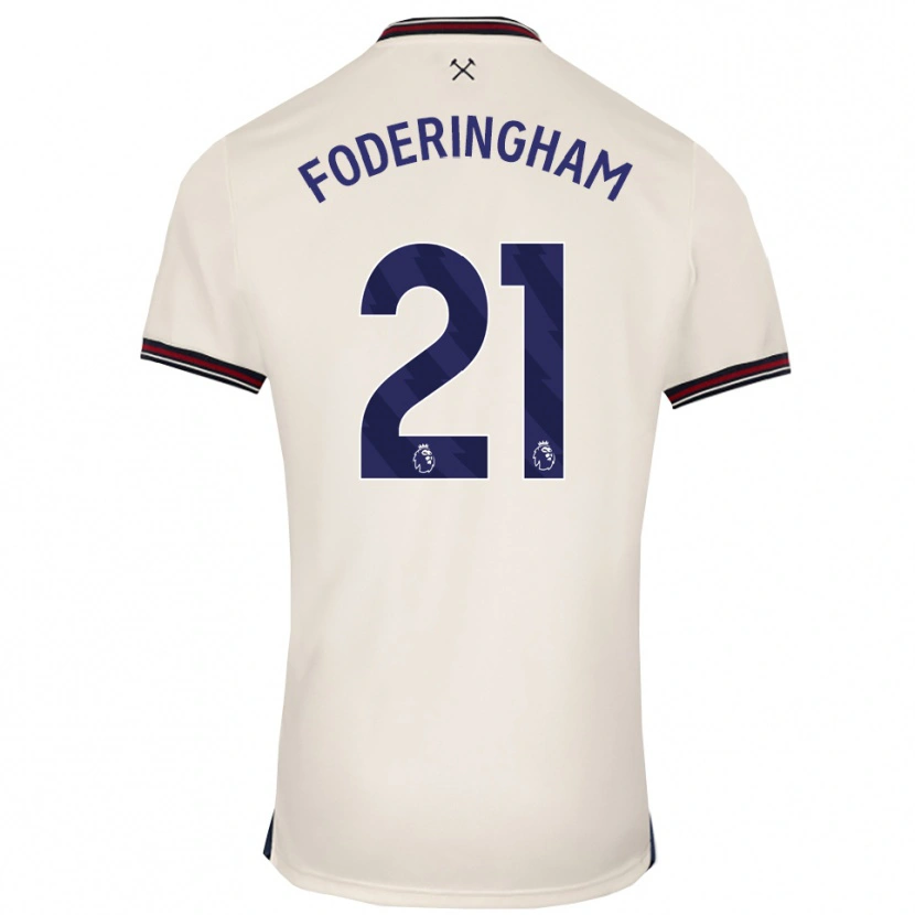 Danxenレディースウェス・フォデリンガム#21オフホワイトアウェイシャツ2025/26ジャージーユニフォーム