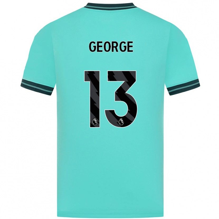 DanxenレディースHarry George#13スカイブルー グリーンアウェイシャツ2025/26ジャージーユニフォーム
