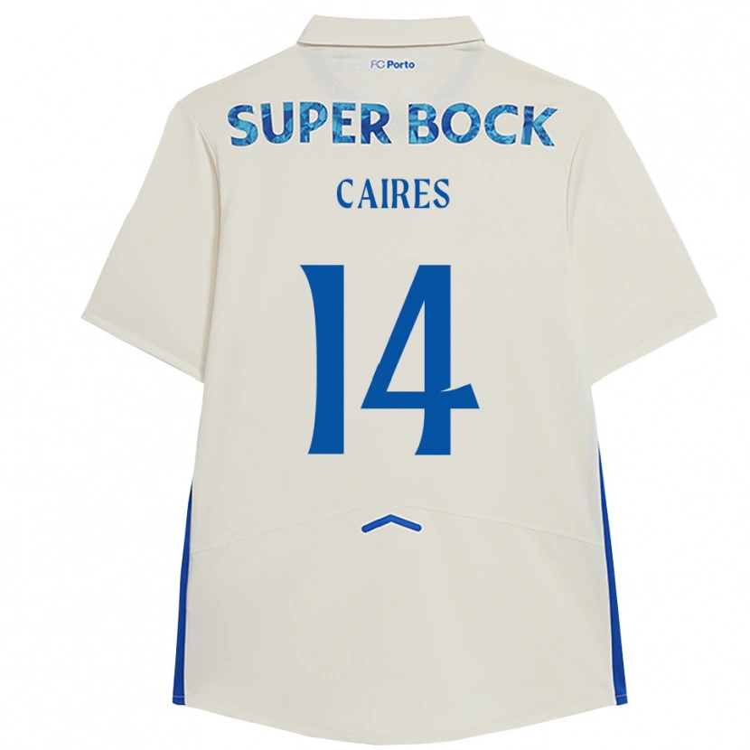 DanxenレディースTiago Caires#14ホワイト ブルーサードユニフォームシャツ2025/26ジャージーユニフォーム