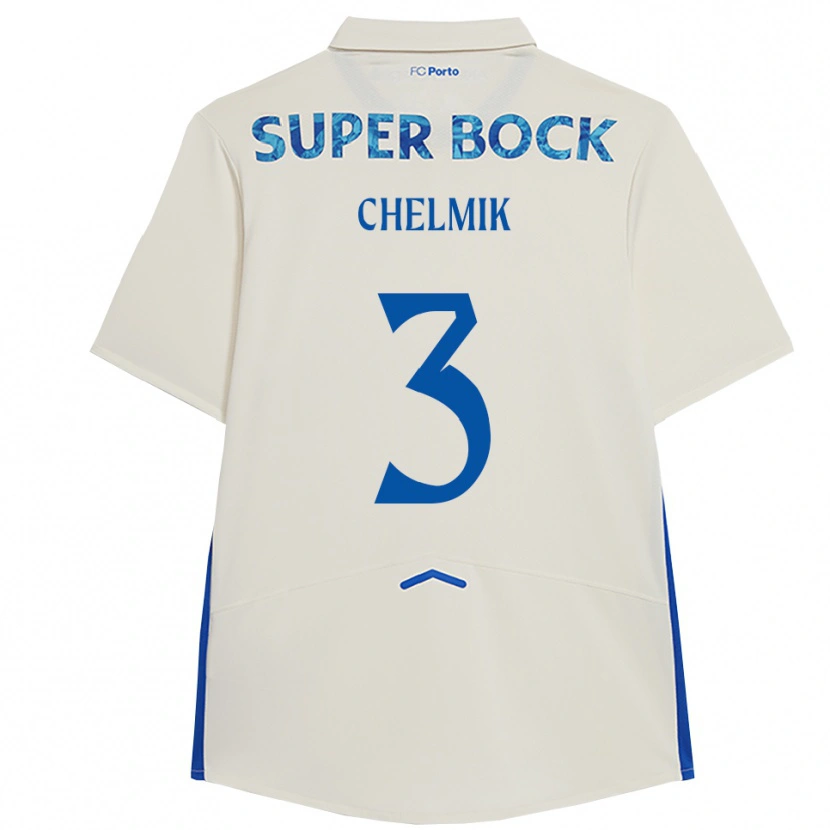 DanxenレディースChelmik#3ホワイト ブルーサードユニフォームシャツ2025/26ジャージーユニフォーム
