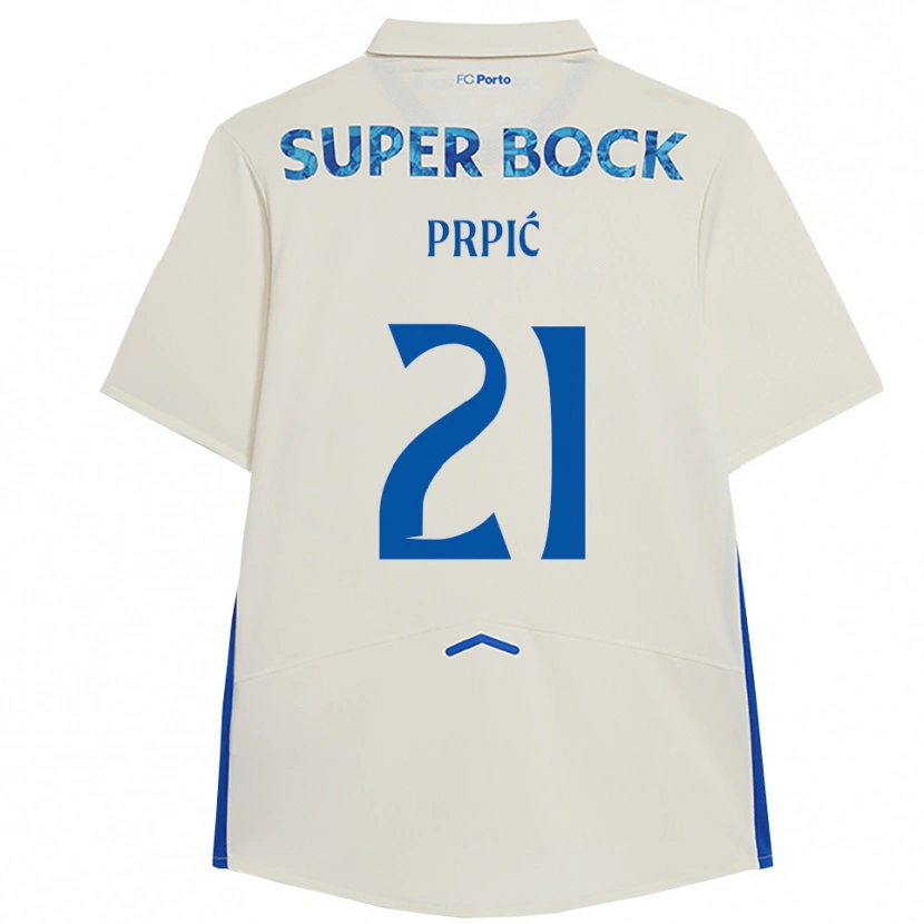Danxenレディースドミニク・プルピッチ#21ホワイト ブルーサードユニフォームシャツ2025/26ジャージーユニフォーム