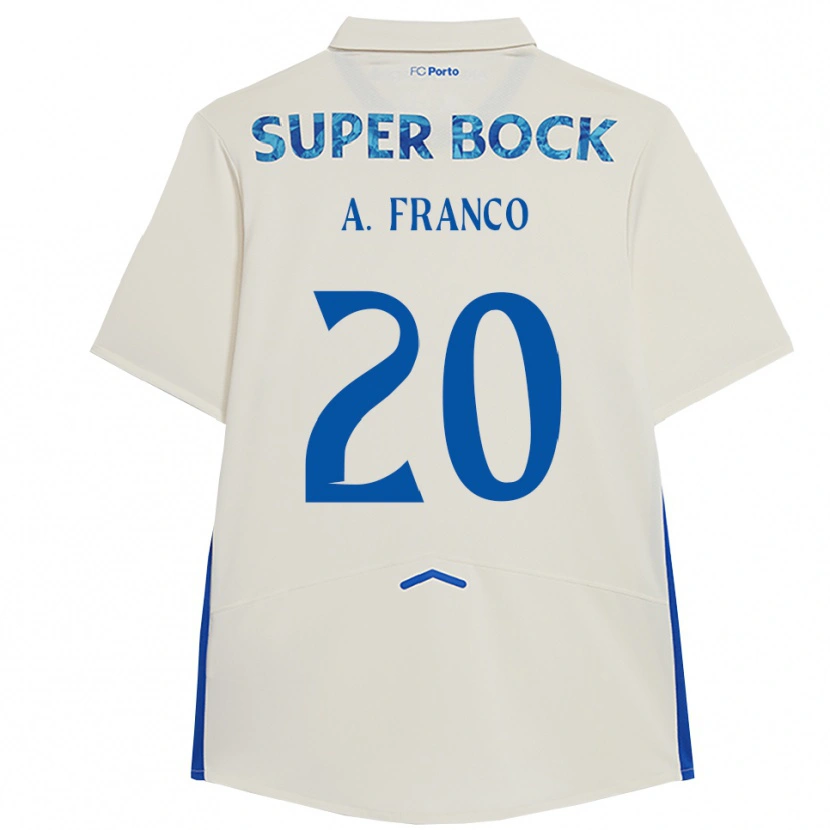 Danxenレディースアンドレ・フランコ#20ホワイト ブルーサードユニフォームシャツ2025/26ジャージーユニフォーム