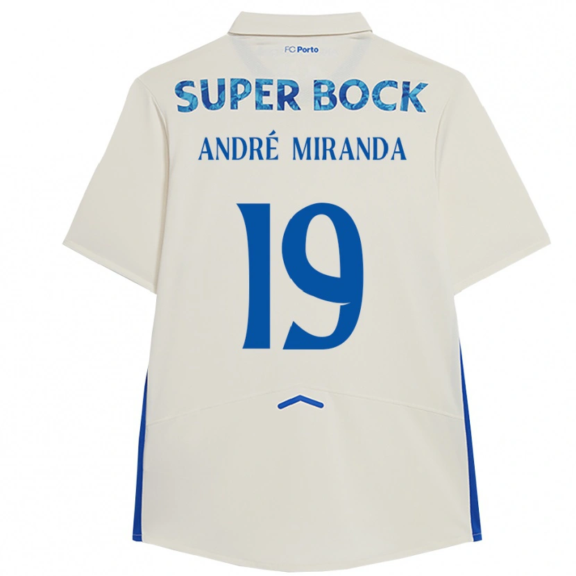 DanxenレディースAndré Miranda#19ホワイト ブルーサードユニフォームシャツ2025/26ジャージーユニフォーム