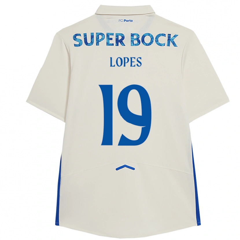 Danxenレディースジョアン・ロペス#19ホワイト ブルーサードユニフォームシャツ2025/26ジャージーユニフォーム
