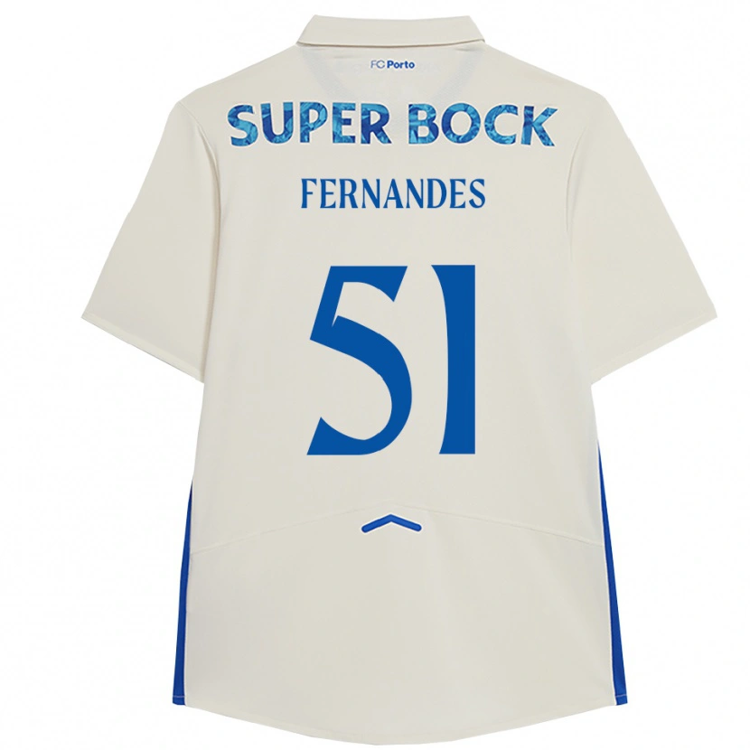 Danxenレディースディオゴ・ディーアス・フェルナンデス#51ホワイト ブルーサードユニフォームシャツ2025/26ジャージーユニフォーム