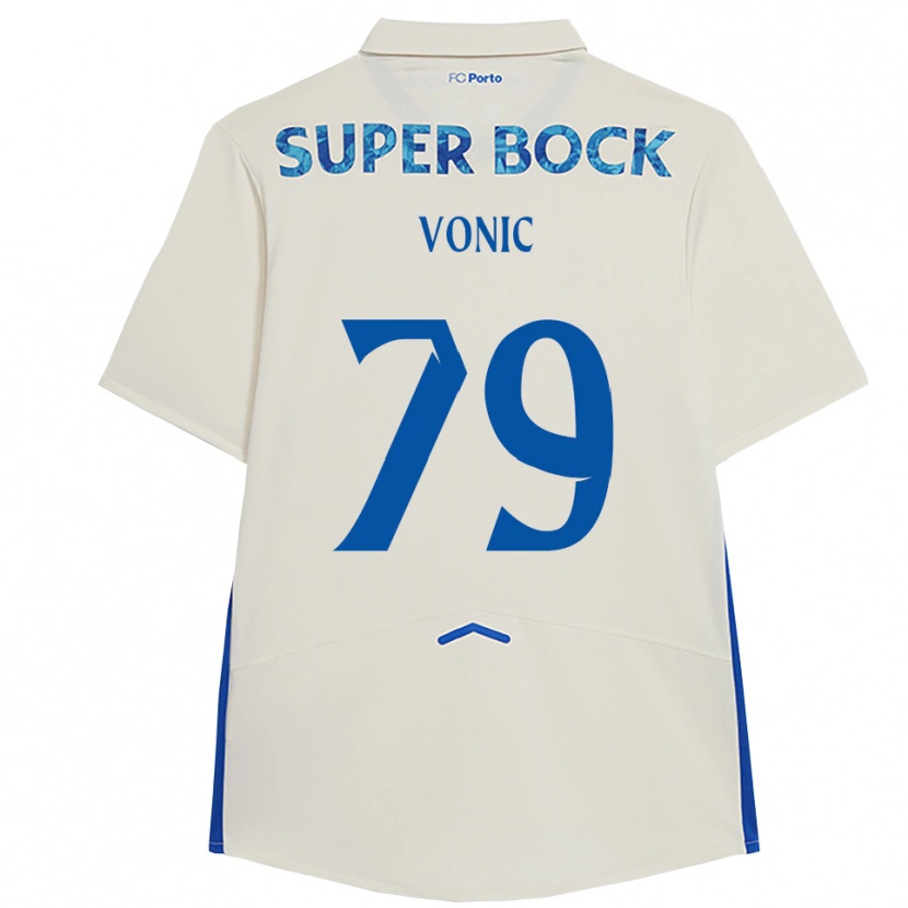 DanxenレディースLeonardo Vonic#79ホワイト ブルーサードユニフォームシャツ2025/26ジャージーユニフォーム