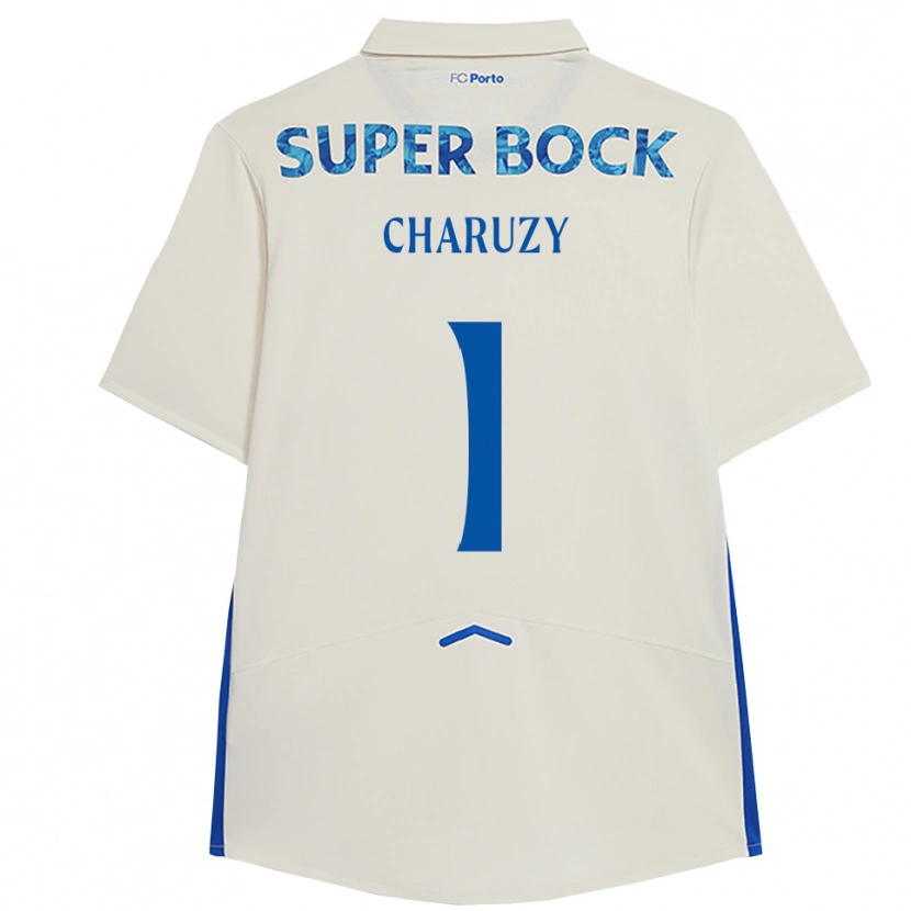 DanxenレディースHubert Charuzy#1ホワイト ブルーサードユニフォームシャツ2025/26ジャージーユニフォーム