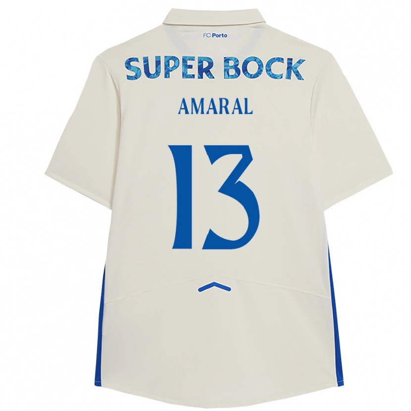 Danxenレディースファビオ・アマラウ#13ホワイト ブルーサードユニフォームシャツ2025/26ジャージーユニフォーム