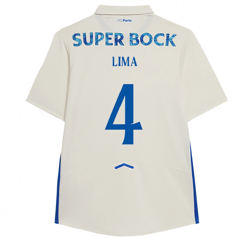 DanxenレディースKaroline Lima#4ホワイト ブルーサードユニフォームシャツ2025/26ジャージーユニフォーム