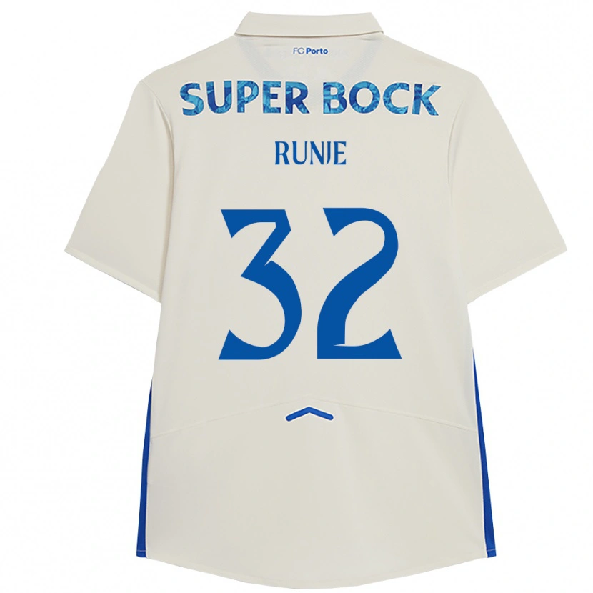 Danxenレディースロコ・リュンジュ#32ホワイト ブルーサードユニフォームシャツ2025/26ジャージーユニフォーム
