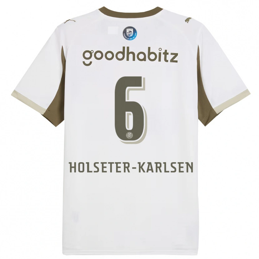 DanxenレディースPhilip Holseter-Karlsen#6ホワイト グレーサードユニフォームシャツ2025/26ジャージーユニフォーム