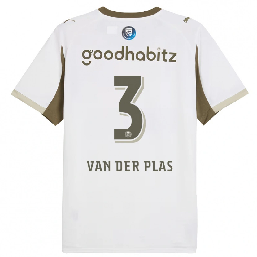 Danxenレディーススヴェン・バン・デル・プラス#3ホワイト グレーサードユニフォームシャツ2025/26ジャージーユニフォーム