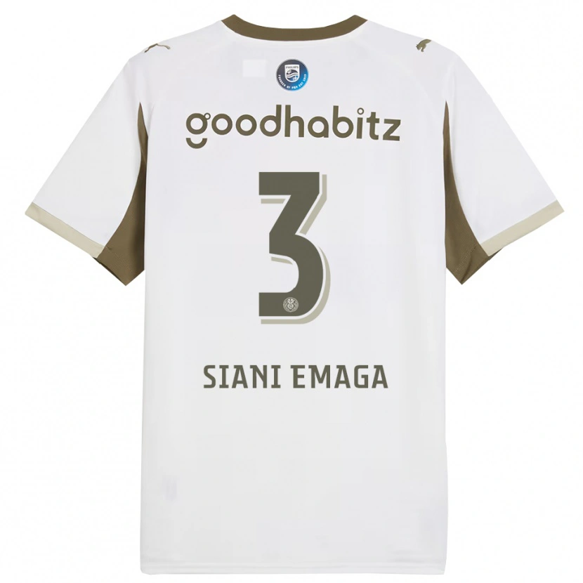 DanxenレディースEzechiel Siani Emaga#3ホワイト グレーサードユニフォームシャツ2025/26ジャージーユニフォーム