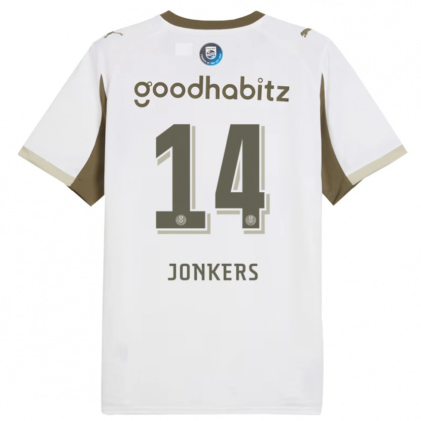 Danxenレディースブレント・ジョンカース#14ホワイト グレーサードユニフォームシャツ2025/26ジャージーユニフォーム