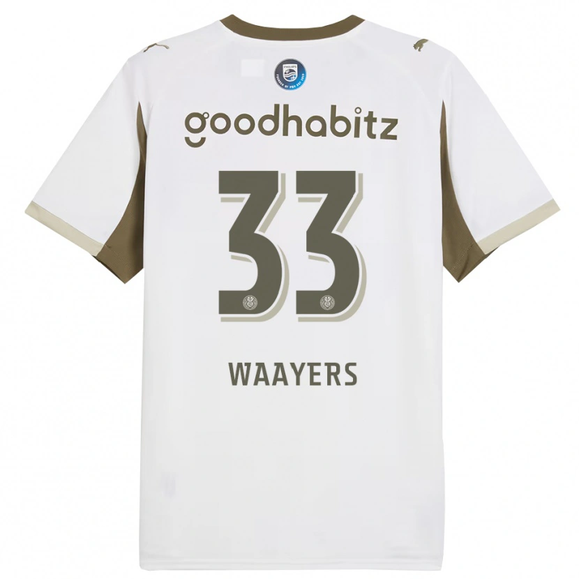 DanxenレディースEus Waayers#33ホワイト グレーサードユニフォームシャツ2025/26ジャージーユニフォーム