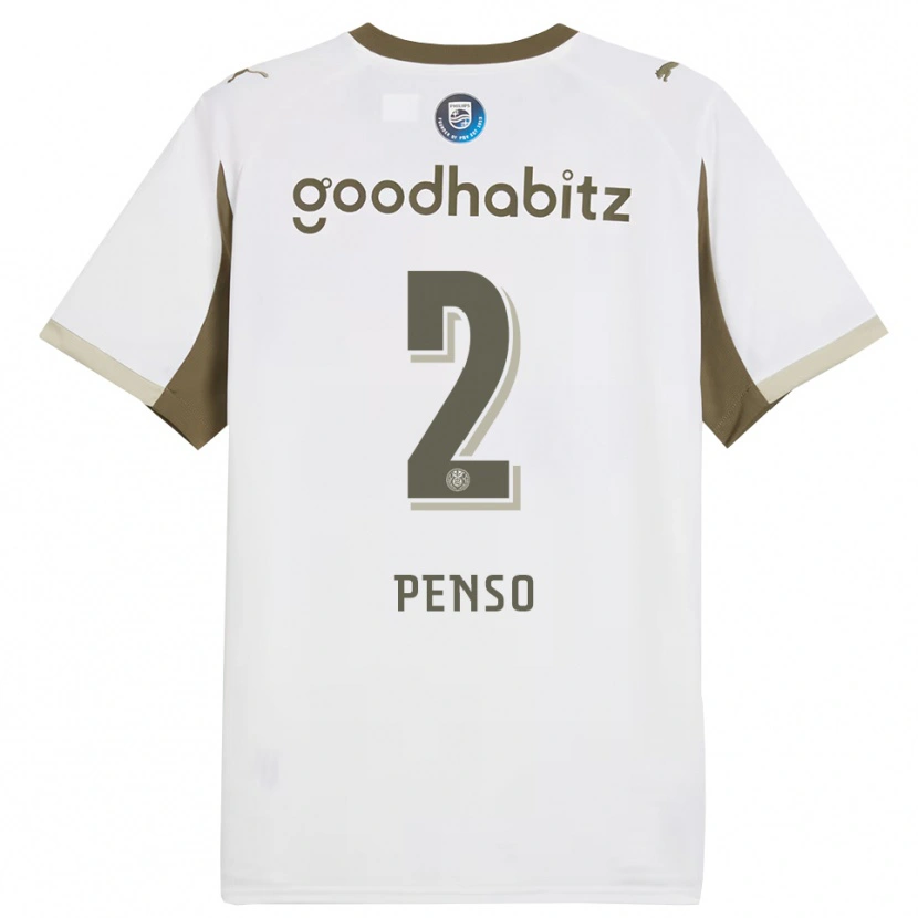 DanxenレディースKyano Penso#2ホワイト グレーサードユニフォームシャツ2025/26ジャージーユニフォーム