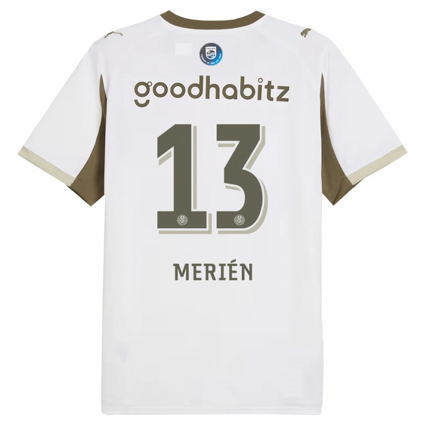 DanxenレディースFabian Merién#13ホワイト グレーサードユニフォームシャツ2025/26ジャージーユニフォーム