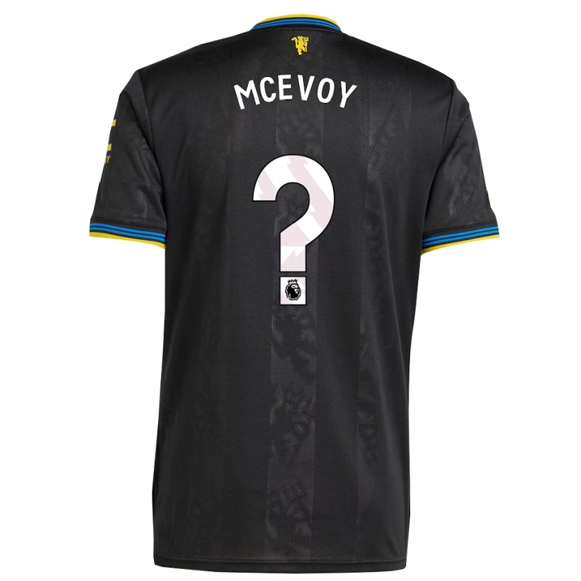 DanxenレディースJay Mcevoy#0ブラック イエロー ブルーサードユニフォームシャツ2025/26ジャージーユニフォーム