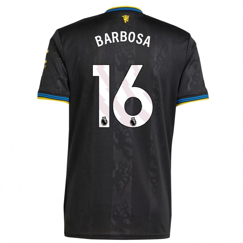 DanxenレディースNeithan Barbosa#16ブラック イエロー ブルーサードユニフォームシャツ2025/26ジャージーユニフォーム