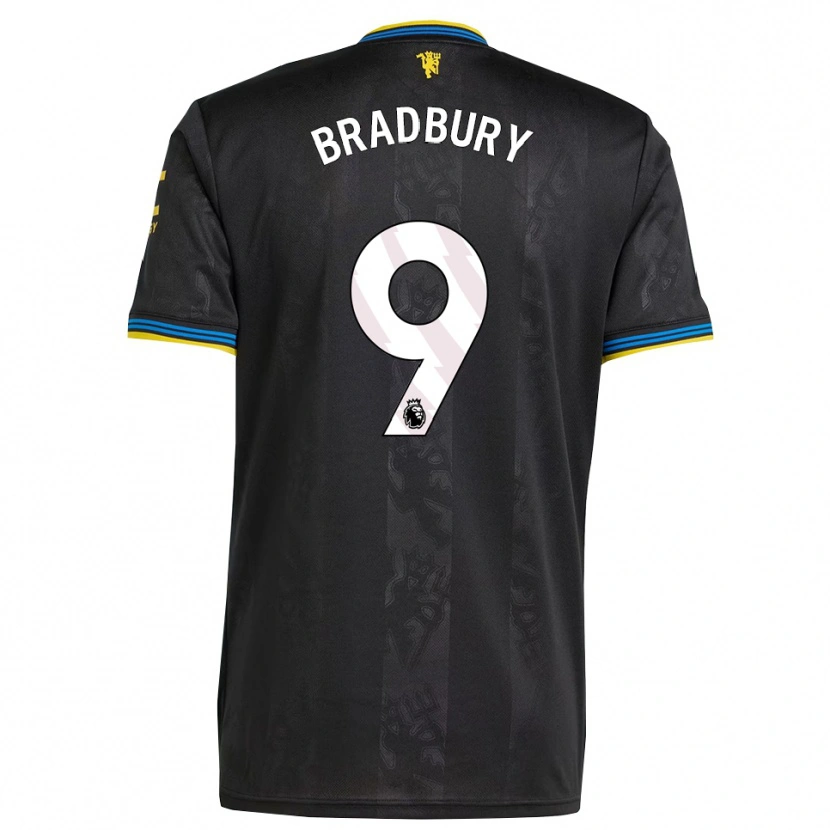 DanxenレディースLouie Bradbury#9ブラック イエロー ブルーサードユニフォームシャツ2025/26ジャージーユニフォーム