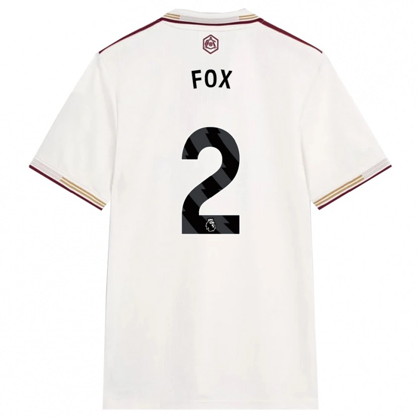 Danxenレディースエミリー・フォックス#2オフホワイト バーガンディサードユニフォームシャツ2025/26ジャージーユニフォーム