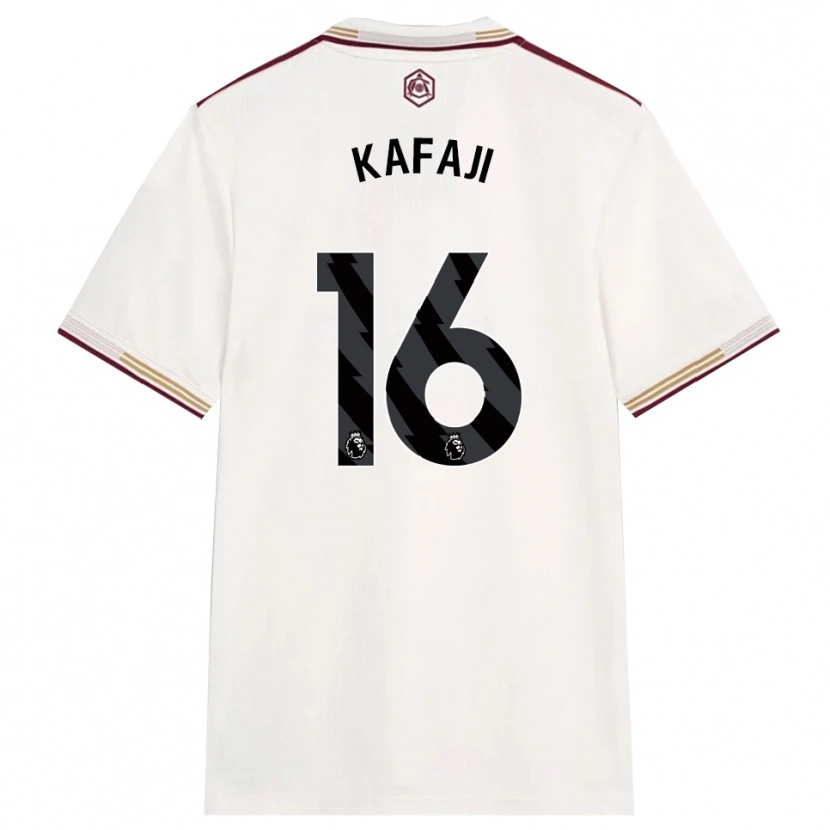 Danxenレディースローザ・カファジ#16オフホワイト バーガンディサードユニフォームシャツ2025/26ジャージーユニフォーム