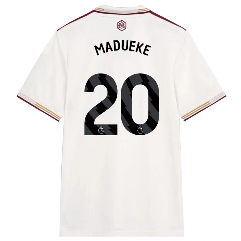 Danxenレディースノニ・マドゥエケ#20オフホワイト バーガンディサードユニフォームシャツ2025/26ジャージーユニフォーム