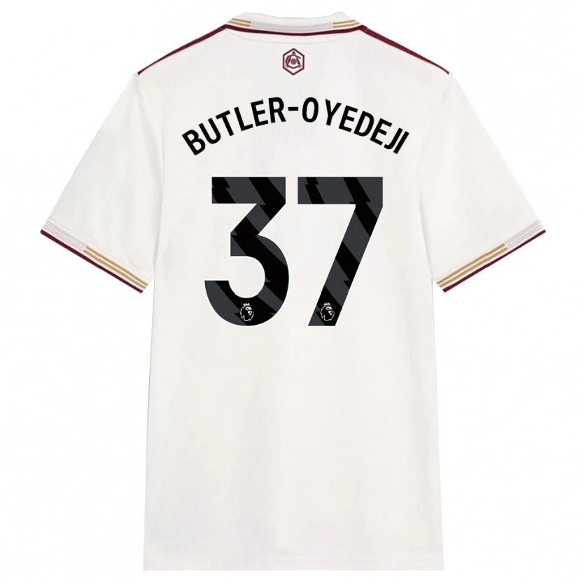 Danxenレディースネイサン・バトラー・オイデジ#37オフホワイト バーガンディサードユニフォームシャツ2025/26ジャージーユニフォーム
