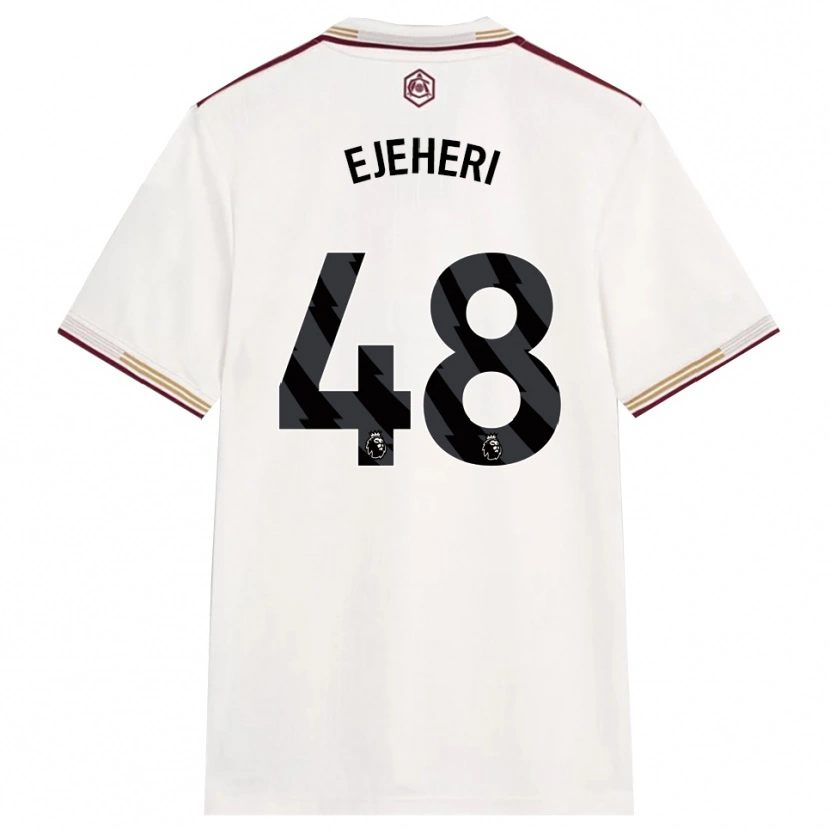 Danxenレディースオヴィー・エゼヘリ#48オフホワイト バーガンディサードユニフォームシャツ2025/26ジャージーユニフォーム