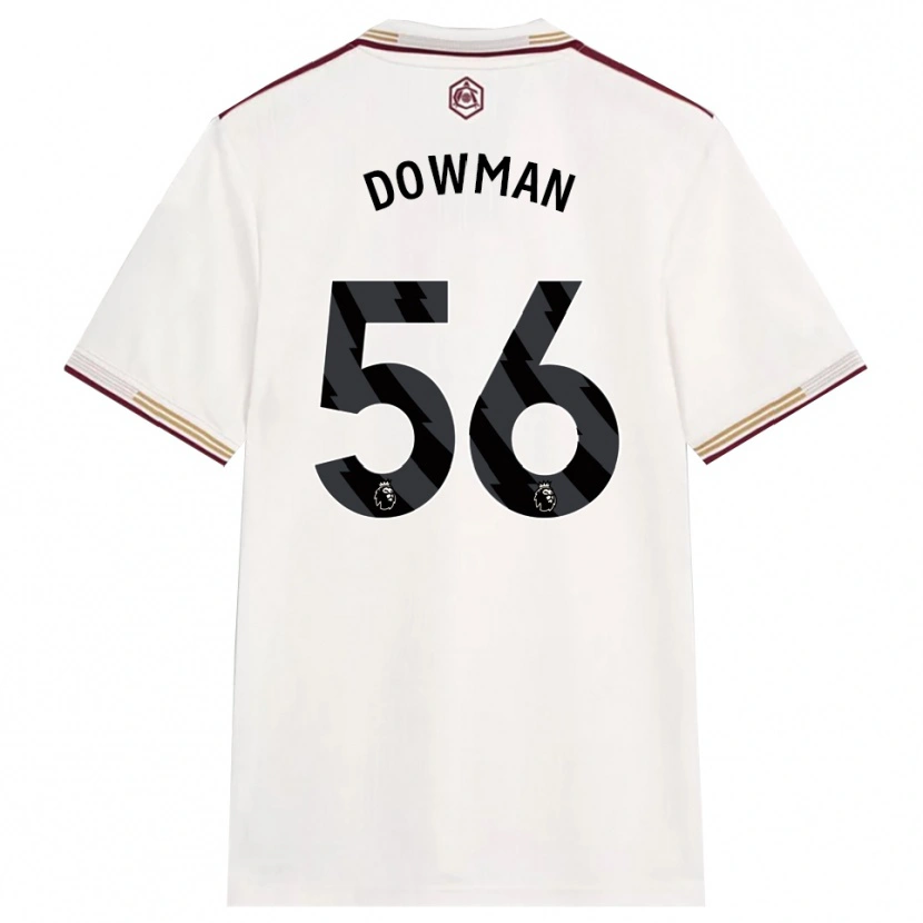 DanxenレディースMax Dowman#56オフホワイト バーガンディサードユニフォームシャツ2025/26ジャージーユニフォーム