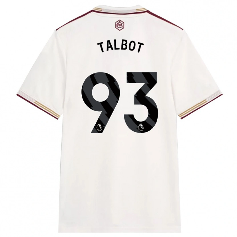 DanxenレディースJack Talbot#93オフホワイト バーガンディサードユニフォームシャツ2025/26ジャージーユニフォーム