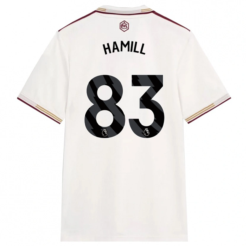 Danxenレディースカラン・ハミル#83オフホワイト バーガンディサードユニフォームシャツ2025/26ジャージーユニフォーム