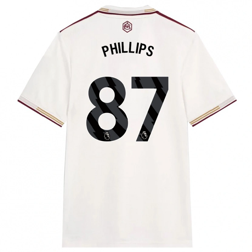 DanxenレディースBowen Phillips#87オフホワイト バーガンディサードユニフォームシャツ2025/26ジャージーユニフォーム