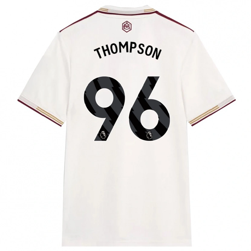 DanxenレディースKyran Thompson#96オフホワイト バーガンディサードユニフォームシャツ2025/26ジャージーユニフォーム