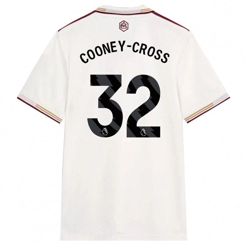 Danxenレディースクーニー・クロス#32オフホワイト バーガンディサードユニフォームシャツ2025/26ジャージーユニフォーム