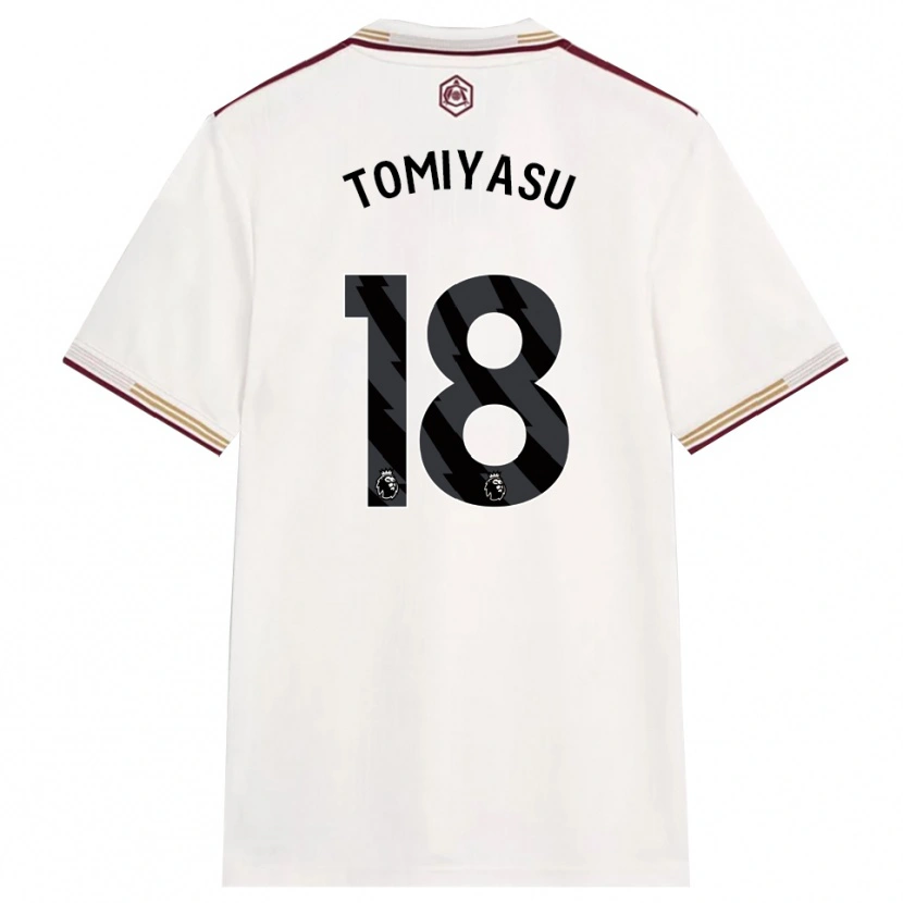 Danxenレディース冨安健洋#18オフホワイト バーガンディサードユニフォームシャツ2025/26ジャージーユニフォーム