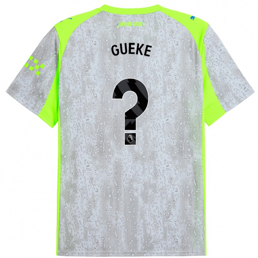 DanxenレディースWilliam Gueke#0グレー イエローサードユニフォームシャツ2025/26ジャージーユニフォーム