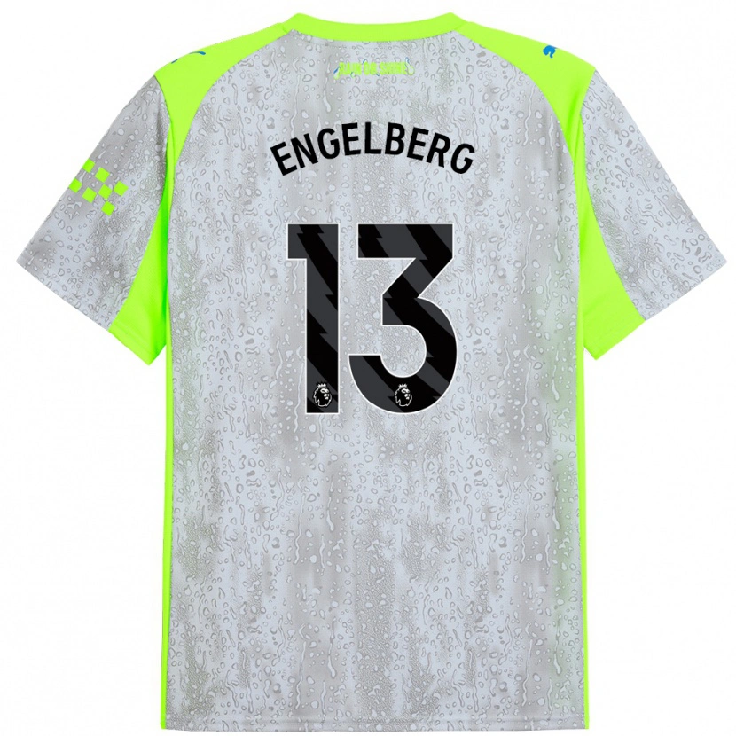 DanxenレディースStavros Engelberg#13グレー イエローサードユニフォームシャツ2025/26ジャージーユニフォーム