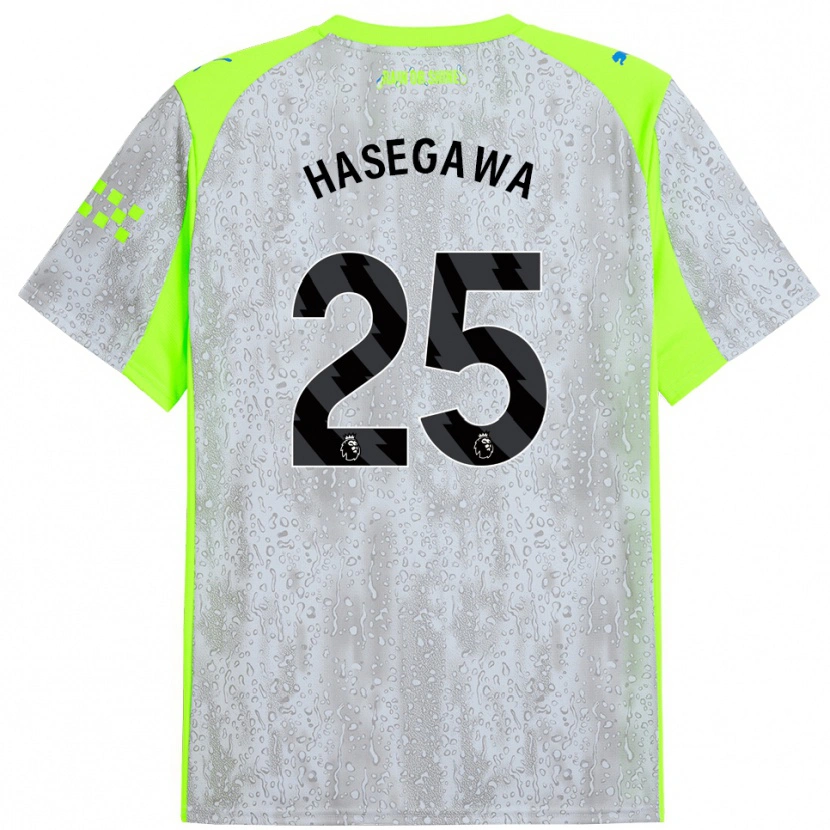 Danxenレディース長谷川唯#25グレー イエローサードユニフォームシャツ2025/26ジャージーユニフォーム