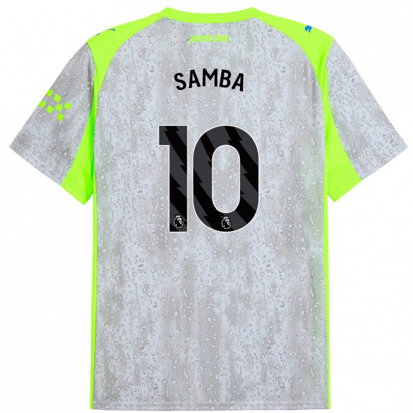 Danxenレディースタイローン・サンバ#10グレー イエローサードユニフォームシャツ2025/26ジャージーユニフォーム