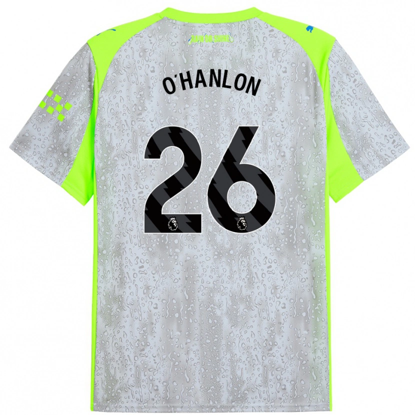 Danxenレディースタラ・オハンロン#26グレー イエローサードユニフォームシャツ2025/26ジャージーユニフォーム
