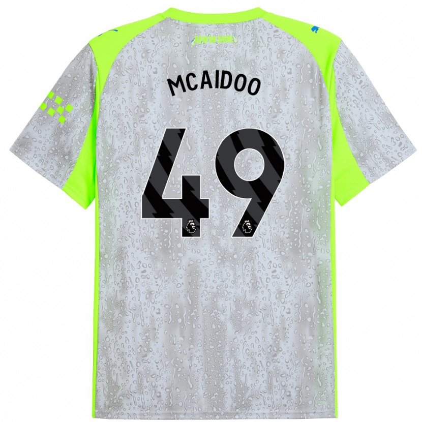 DanxenレディースRyan Mcaidoo#49グレー イエローサードユニフォームシャツ2025/26ジャージーユニフォーム