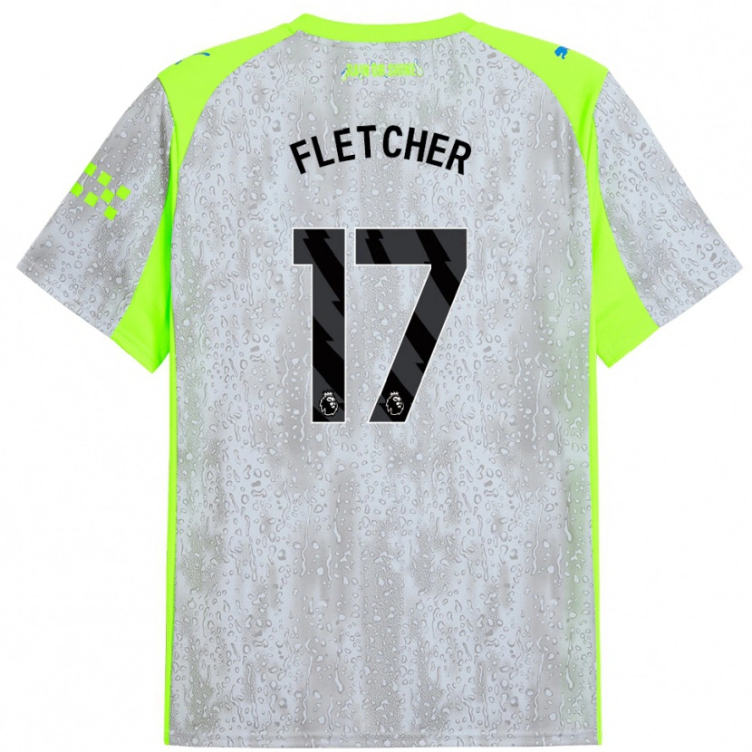 Danxenレディースルカ・フレッチャー#17グレー イエローサードユニフォームシャツ2025/26ジャージーユニフォーム
