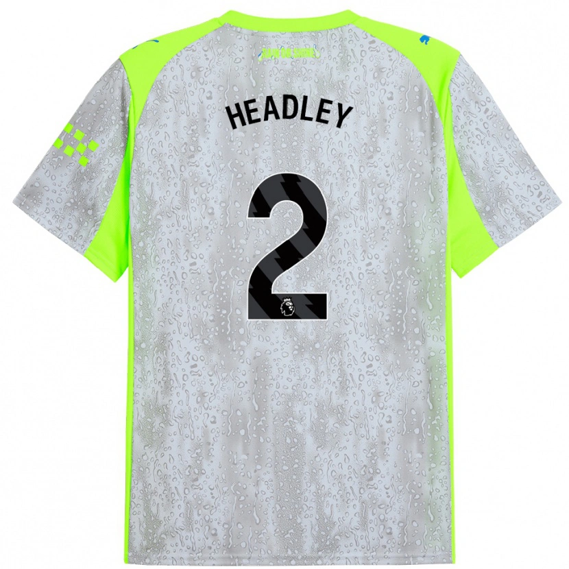 Danxenレディースダンテ・フェルディナンド・ヘッドリー#2グレー イエローサードユニフォームシャツ2025/26ジャージーユニフォーム