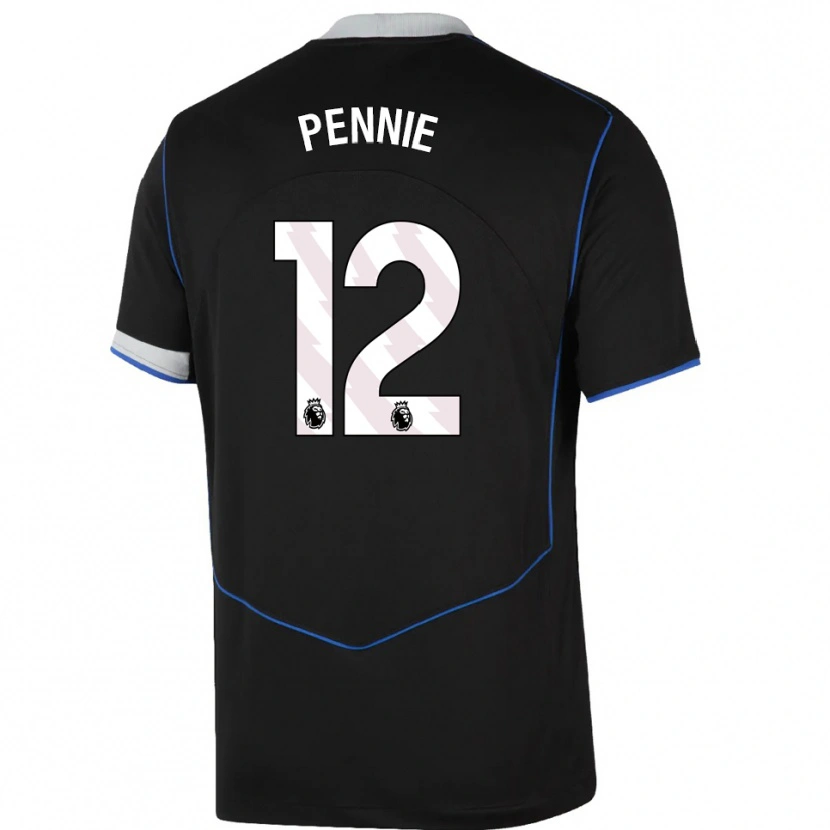 DanxenレディースAndrew Pennie#12ブラック ブルー シルバーサードユニフォームシャツ2025/26ジャージーユニフォーム