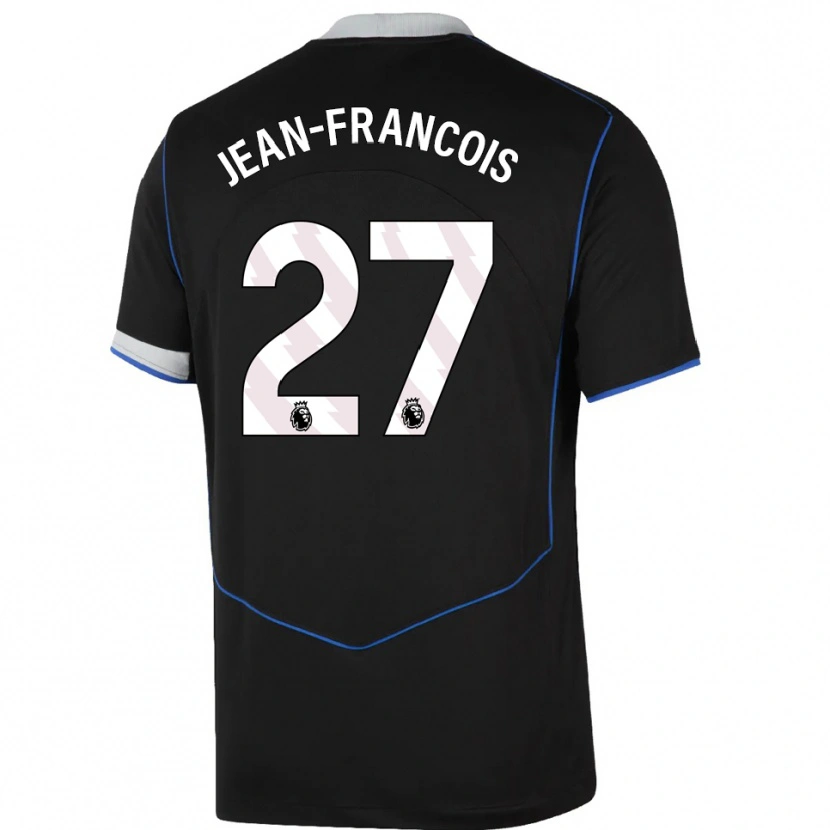 Danxenレディースオリアンヌ・ジャン・フランソワ#27ブラック ブルー シルバーサードユニフォームシャツ2025/26ジャージーユニフォーム